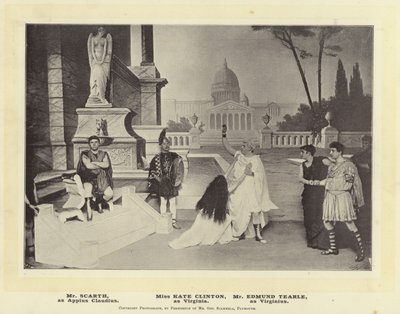 Scarth, som Appius Claudius. Miss Kate Clinton, som Virginia. Edmund Tearle, som Virginius af English Photographer