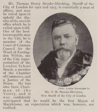 Hr. TH Brooke-Hitching, ny sherif i City of London af English Photographer