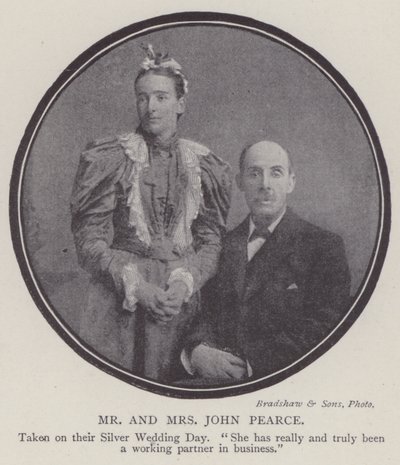 Hr. og fru John Pearce (s/h foto) af English Photographer