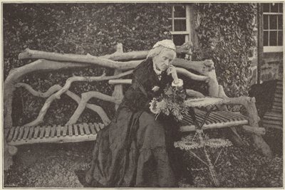 Fru Gladstone i haven til Blackcraig Castle af English Photographer