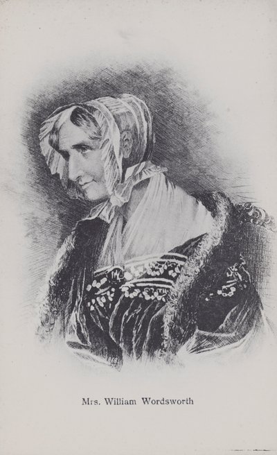 Fru William Wordsworth, digterens kone (s/h-foto) af English Photographer