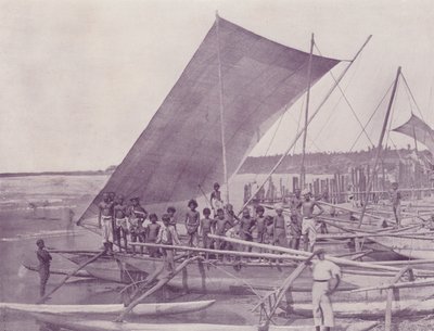 Indfødte fiskerbåde, Ceylon af English Photographer