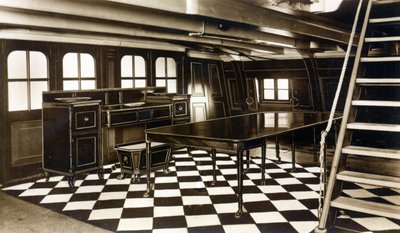 Nelsons Dining Room ombord på HMS Victory af English Photographer