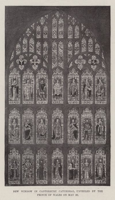 Nyt vindue i Canterbury Cathedral, afsløret af prinsen af Wales den 29. maj af English Photographer