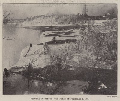 Niagara om vinteren, vandfaldene den 7. februar 1901 af English Photographer