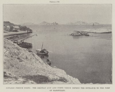 Bemærkelsesværdige franske forter, Chateau dIf og forter, der forsvarer indgangen til Marseilles havn af English Photographer