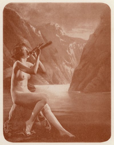 Nudistisk kunst: Ekkoer (s/h foto) af English Photographer