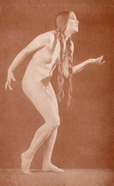Nudistisk kunst: Bønfaldelse (s/h foto) af English Photographer