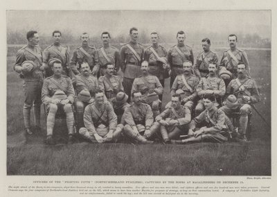 Officerer fra Fighting Fifth (Northumberland Fusiliers), taget til fange af boerne ved Magaliesberg den 13. december af English Photographer