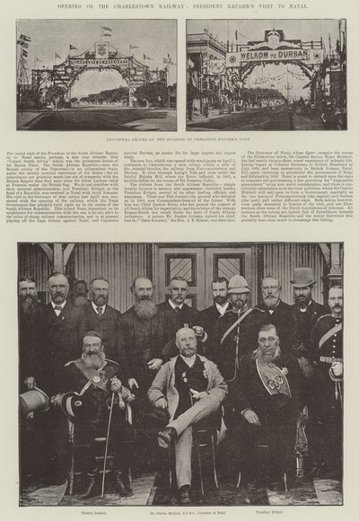 Åbning af Charlestown Railway, præsident Krugers besøg i Natal af English Photographer