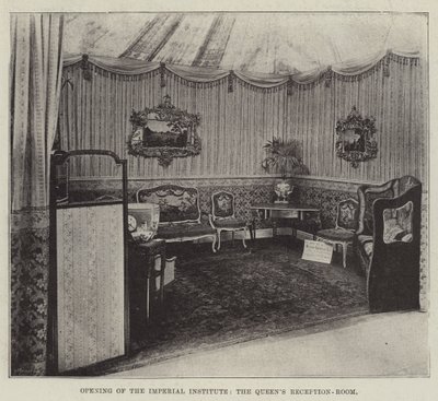 Åbning af Imperial Institute, Queens Reception-Room af English Photographer