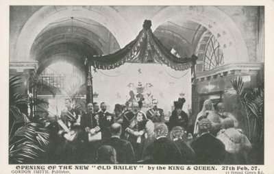 Åbning af Old Bailey af kongen og dronningen, 27. februar 1907 af English Photographer
