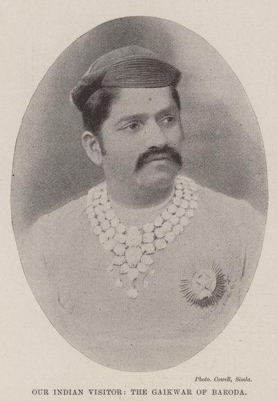 Vores indiske besøgende, Gaiwar of Baroda af English Photographer