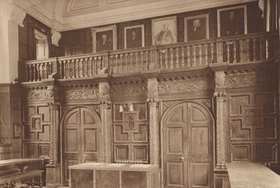 Oxford: Jesus College, The Hall Screen, ca. 1610 (s/h foto) af English Photographer