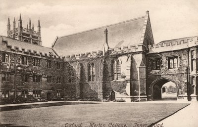 Oxford, Merton College, Inner Quad (s/h-billede) af English Photographer