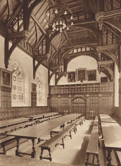 Oxford: Oriel College, The Hall (s/h foto) af English Photographer