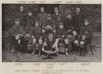 Oxford University Association Football Club, holdet der skal turnere i Østrig af English Photographer