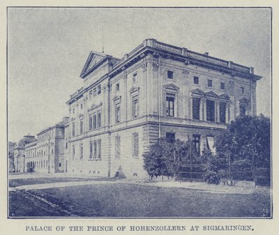 Prinsen af Hohenzollerns palads i Sigmaringen af English Photographer