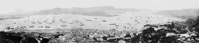 Panorama over Hong Kong Harbour, ca. 1878 af English Photographer