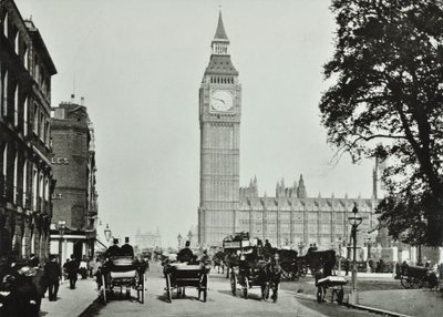 Parliament Square, Westminster LB: Parliament Square med udsigt til Bridge Street, 1895 af English Photographer