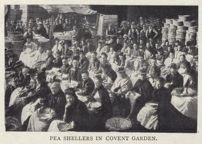 Ærteskaller i Covent Garden, London af English Photographer