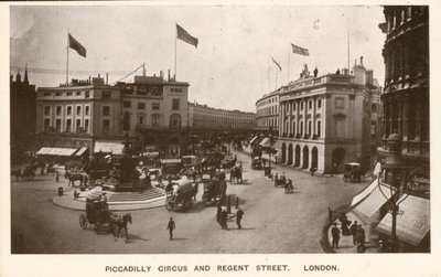 Piccadilly Circus og Regent Street, London af English Photographer