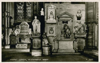 Poets Corner, Westminster Abbey af English Photographer