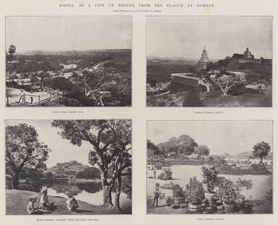 Poona, som en tilflugtsby fra pesten i Bombay af English Photographer
