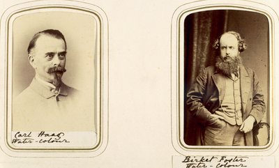 Portrætter af Carl Haas og Myles Birket Foster (sepia-foto) af English Photographer