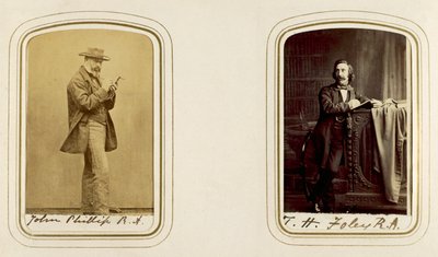 Portrætter af John Phillip og John Henry Foley (sepia foto) af English Photographer