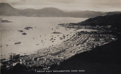 Praya East Reclamation, Hong Kong, fra et album med fotografier relateret til tjenesten for Pte H. Chick, 1940 af English Photographer
