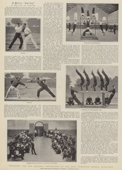 Forberedelse til militærturneringen på Hærens Gymnastikskole, Aldershot af English Photographer