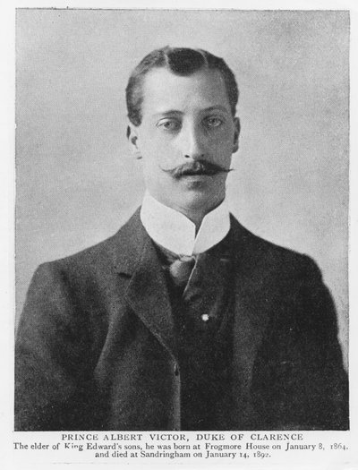 Prins Albert Victor, hertug af Clarence og Avondale (1864-92) (s/h-foto) af English Photographer