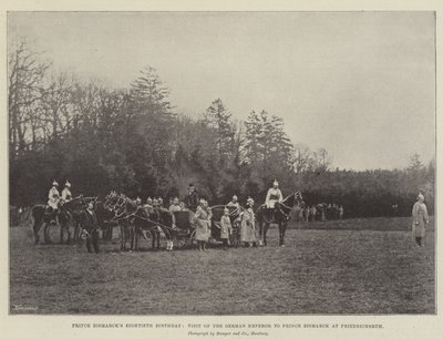 Prins Bismarcks 80-års fødselsdag, besøg af den tyske kejser hos prins Bismarck i Friedrichsruh af English Photographer