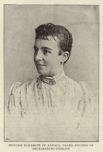 Prinsesse Elizabeth af Anhalt, storhertuginde af Mecklenburg-Strelitz af English Photographer
