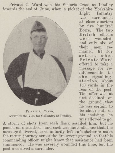 Menig C Ward, tildelt VC for galanteri hos Lindley af English Photographer