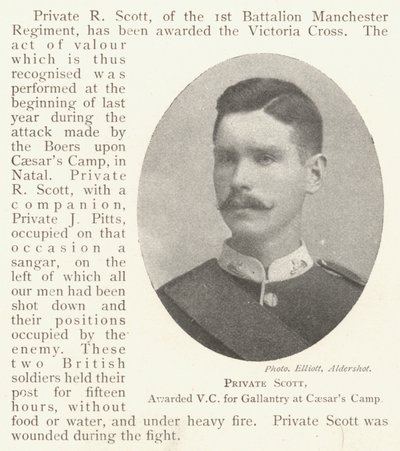Menig Scott, tildelt VC for galanteri på Caesars Camp af English Photographer