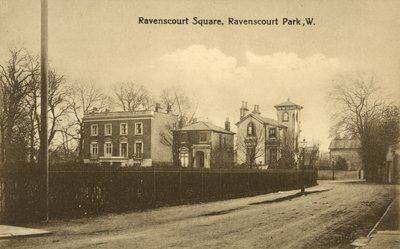 Ravenscourt Square, Ravenscourt Park, London (s/h-billede) af English Photographer