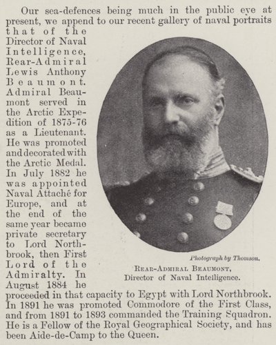 Kontreadmiral, Beaumont, direktør for Naval Intelligence af English Photographer