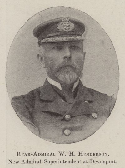 Kontreadmiral W H Henderson, ny admiral-superintendent i Devonport af English Photographer