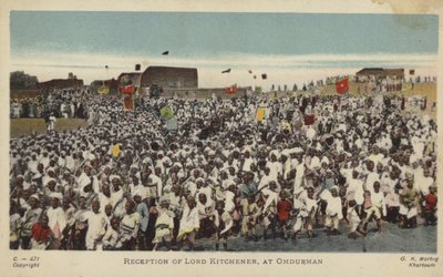 Modtagelse af Lord Kitchener i Omdurman, c1898 (farvet foto) af English Photographer