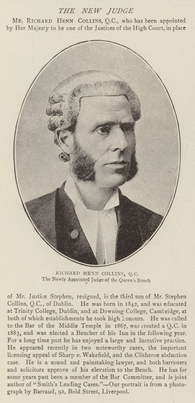 Richard Henn Collins, QC af English Photographer