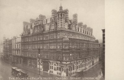 Richelieu Palace Hotel, Oxford Street, London W (s/h-billede) af English Photographer