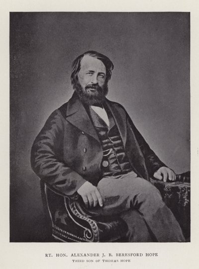 Højre ærede Alexander J B Beresford Hope, tredje søn af Thomas Hope af English Photographer