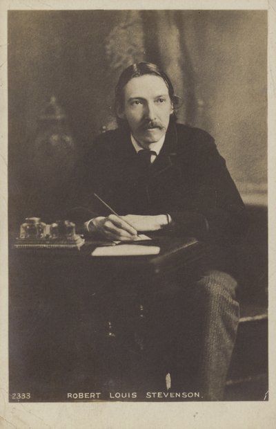 Robert Louis Stevenson (1850-1894), skotsk romanforfatter, digter og rejseskribent af English Photographer