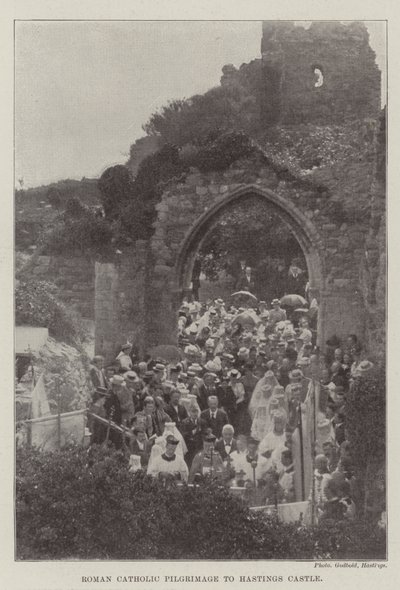 Romersk-katolsk pilgrimsrejse til Hastings Castle af English Photographer