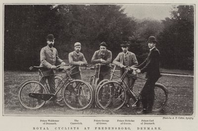 Royal Cyclists at Fredensborg, Denmark af English Photographer