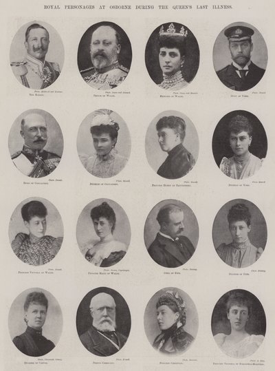 Royal Personages i Osborne under Queens Last Illness af English Photographer