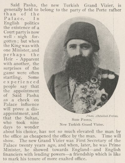 Said Pasha, ny tyrkisk storvesir af English Photographer