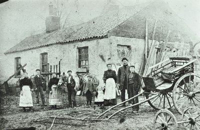 Saint Gothard Road: gårdhytter, 1880 af English Photographer